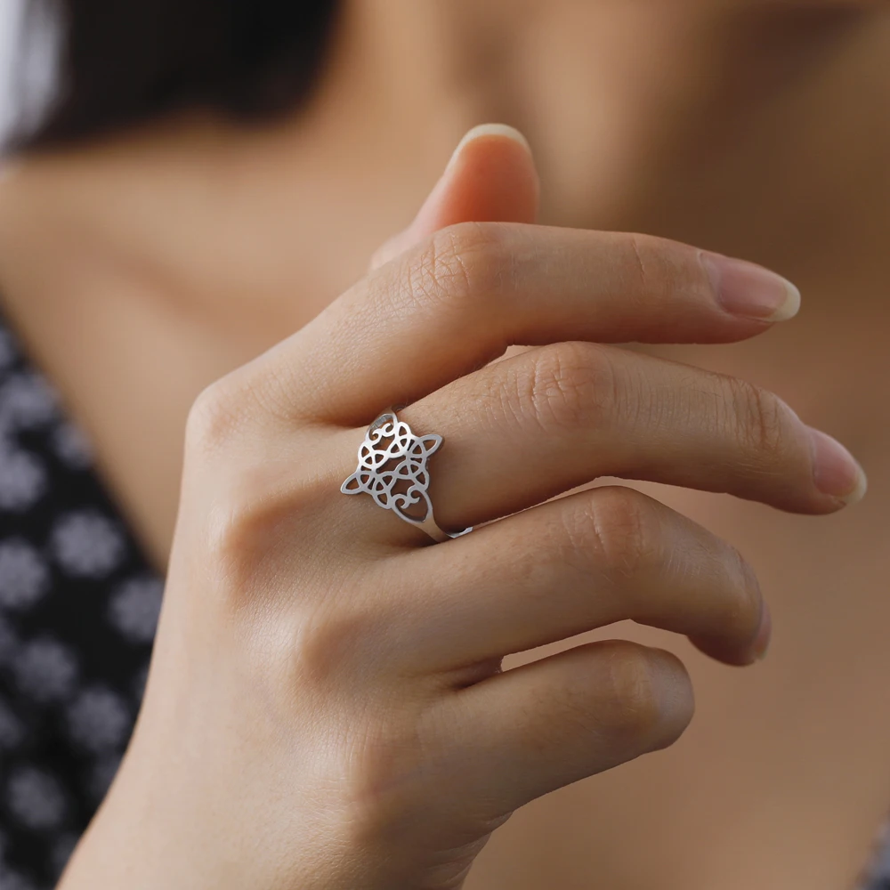 zeit Hexenknoten Verstellbare Ringe Männer Frauen Edelstahl Hexerei Wicca Fingerringe Amulett Schmuck Geschenk ﻿ – Detail 13