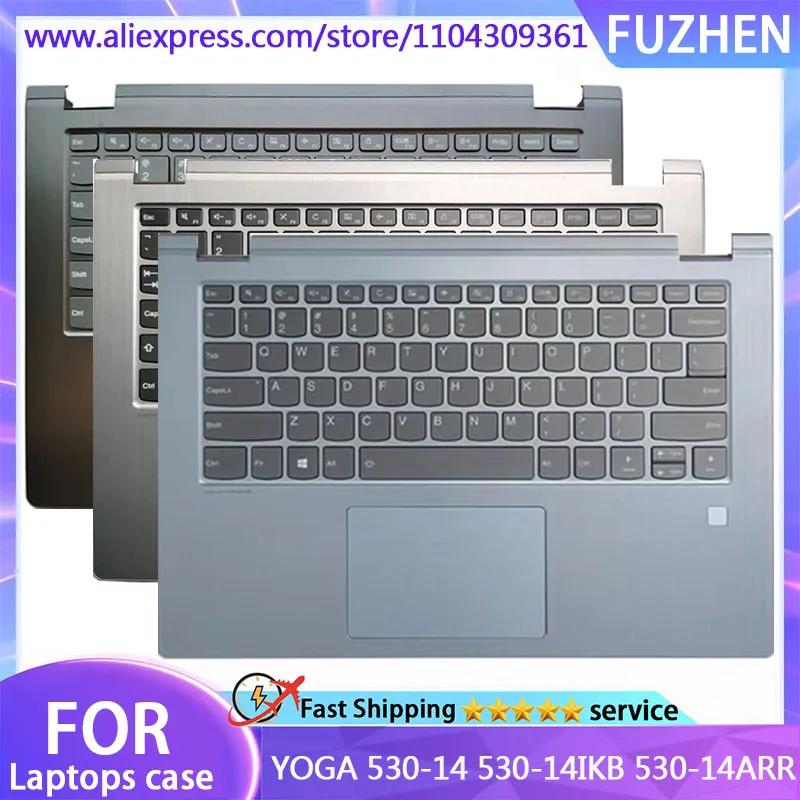 

New For YOGA 530-14 530-14IKB 530-14ARR Laptop Keyboard/Palm Pad Keyboard/Host Cover US Keyboard Silver Black Blue