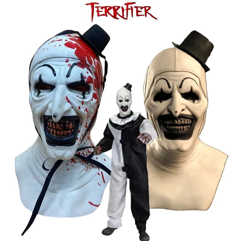 Terrifier 2 art the clown cosplay mask film terrifier 2 art the clown cosplay masken halloween karneval mask requisiten für männer frauen