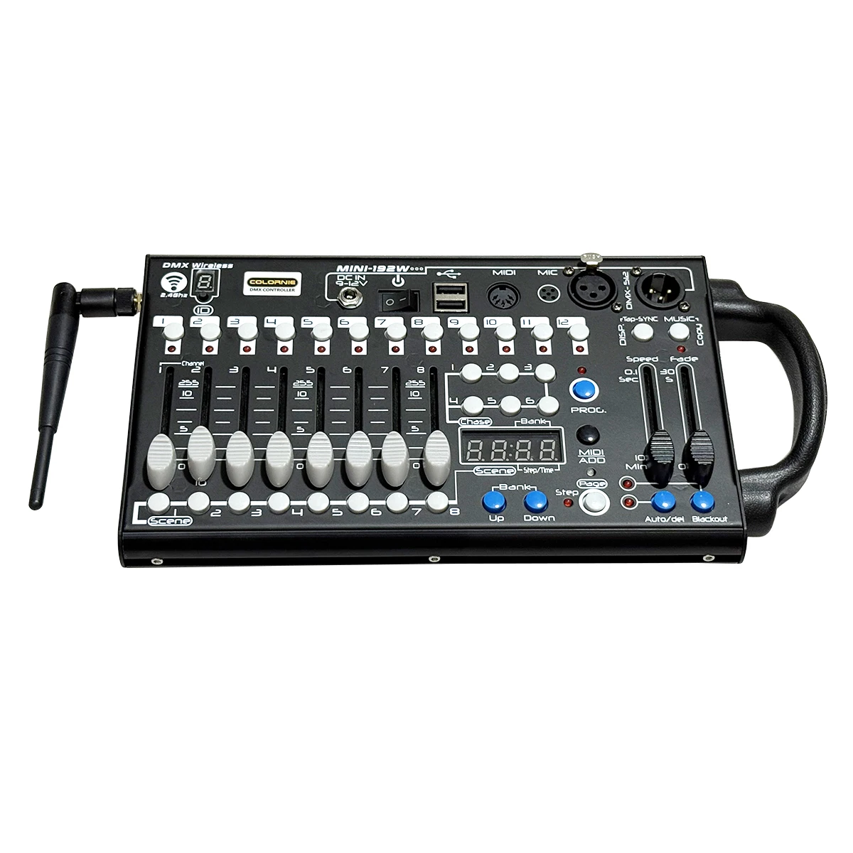 Wireless 192 Controller Input USB Power DMX Console For Party Pub Night Club DJ KTV Stage Light