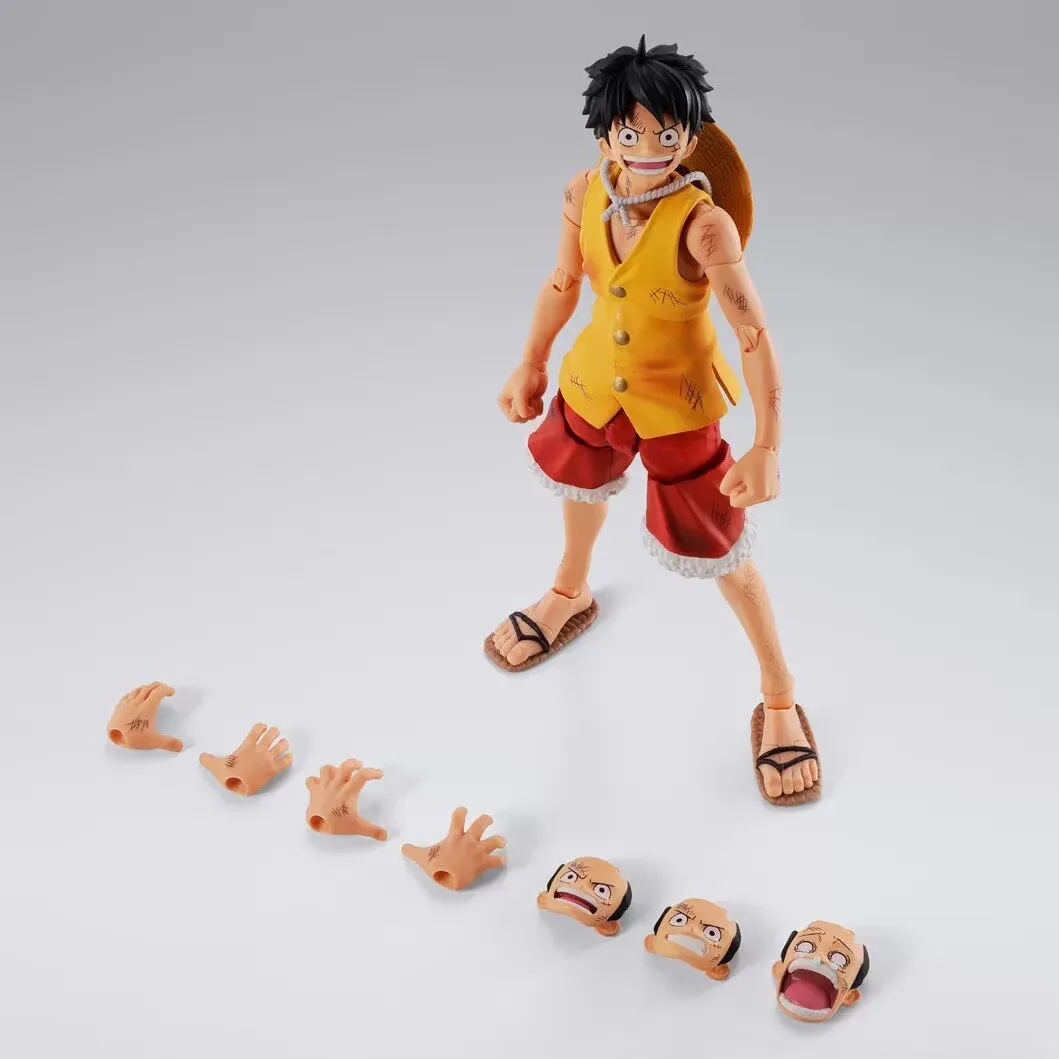 

Коллекционная подвижная фигурка Bandai SHF по аниме One Piece: Монки Д. Луффи, битва на Маринфорде, из ПВХ, в наличии