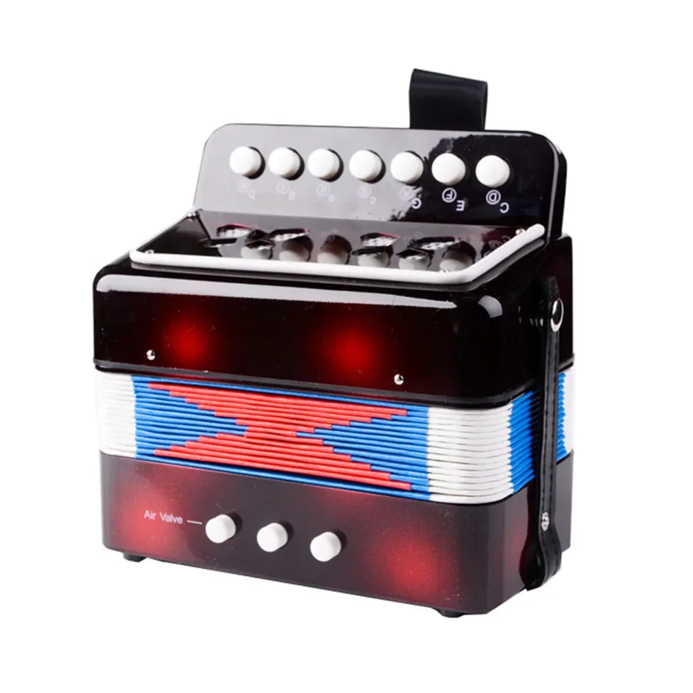 

Mini 7 Key Accordion for Beginners Compact Keyboard for Kids and Adults Perfect Interactive Musical Instrument