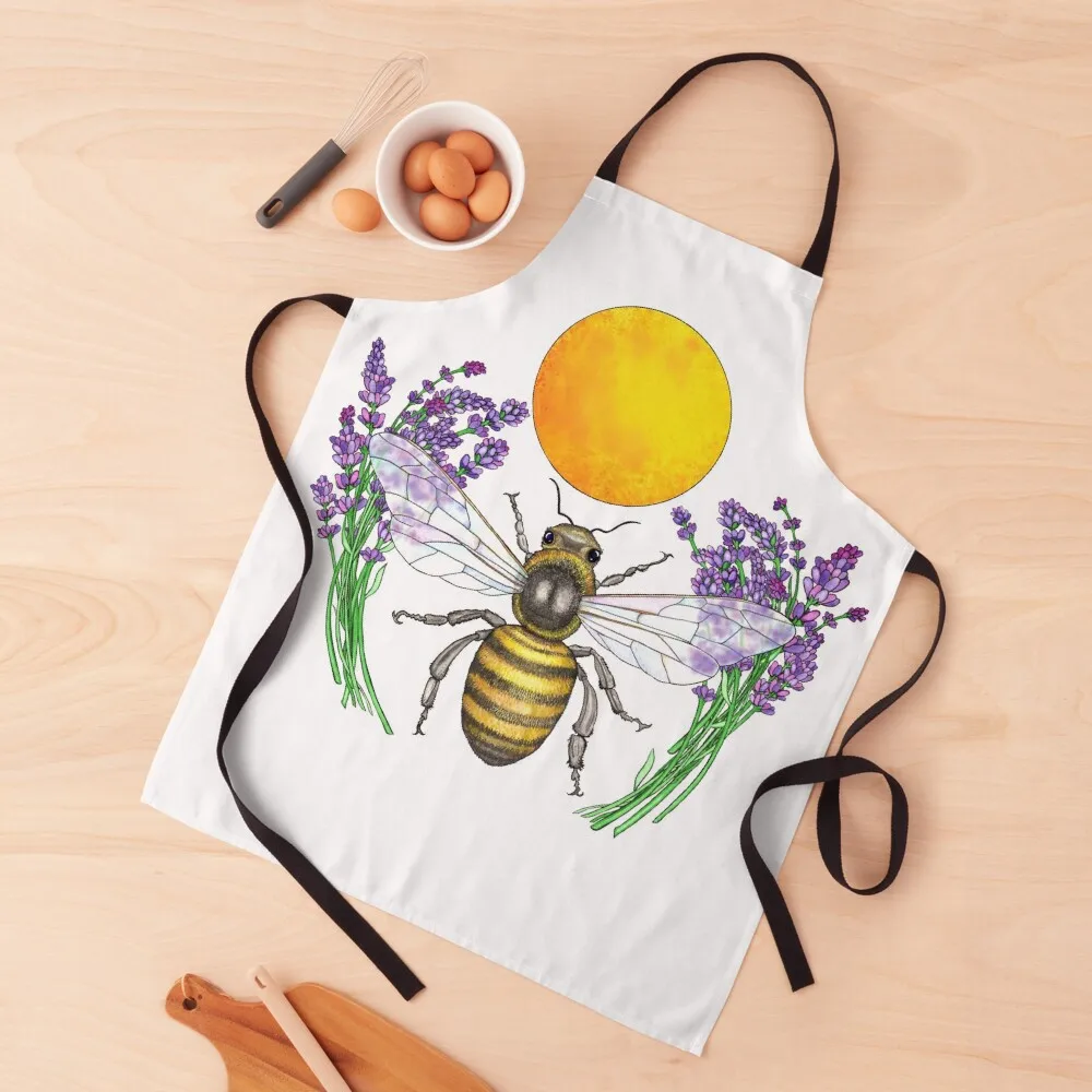 

Full Moon Honey Bee Apron Manicurist Aprons Customizable Apron Woman Customizable Apron