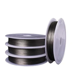 1Roll 0.3-0.8mm Needlework Bracelet No Discoloration Beading Braided Stainless Steel Wires DIY Necklace Jewelry Making Findings