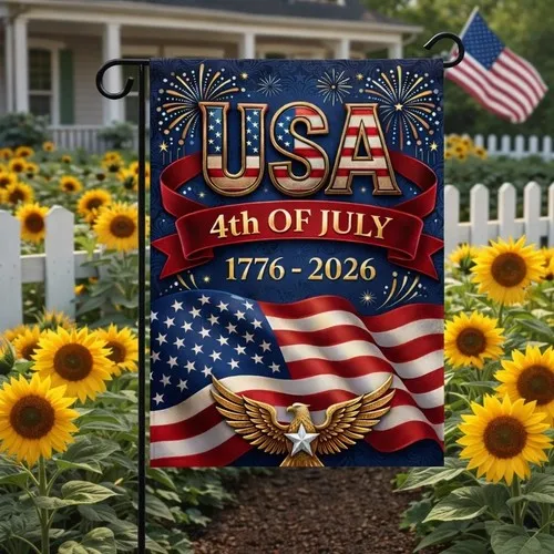 USA 250th Anniversary Garden Flag 1776-2026 Patriotic Eagle Custom AAV