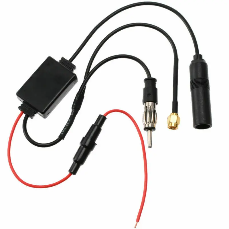 

DAB+FM Car Stereo Antenna Aerial Splitter Cable Adapter Radio Signal Amplifier Antenna Signal Booster FM/AM Car Accessories