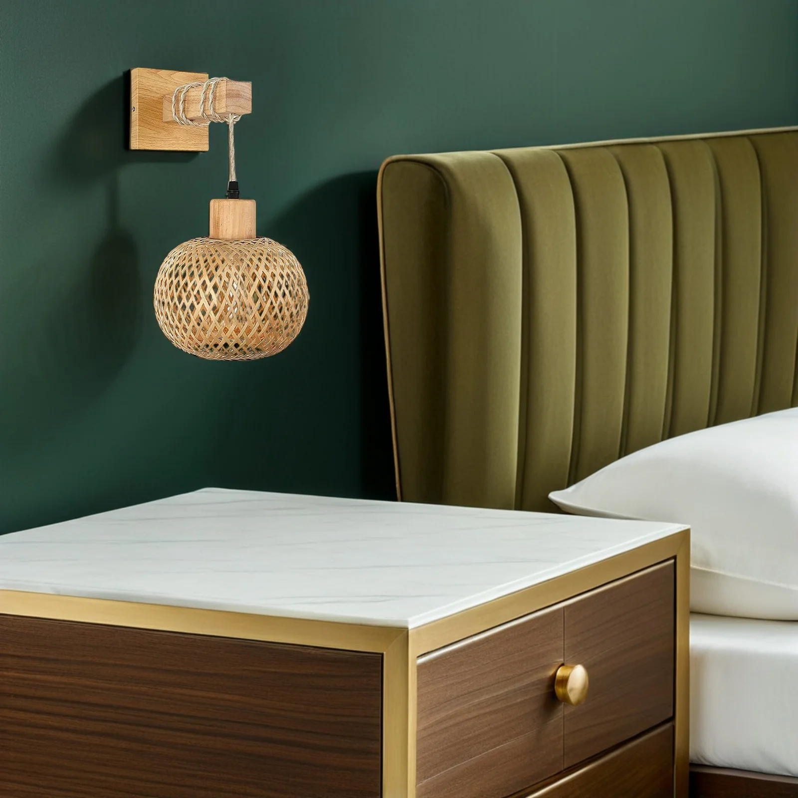 

Rustic Wood Wall Sconce Light Fixture Farmhouse Style Wall Lamp for Bedroom Living Room Hallway Bathroom Under Cupboard Lights