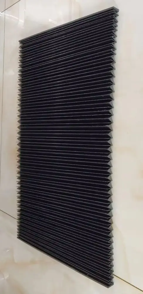 Straightprotection bellow, accordion bellow, width 200 mm x height 15 mm x Lmax 1500 mm