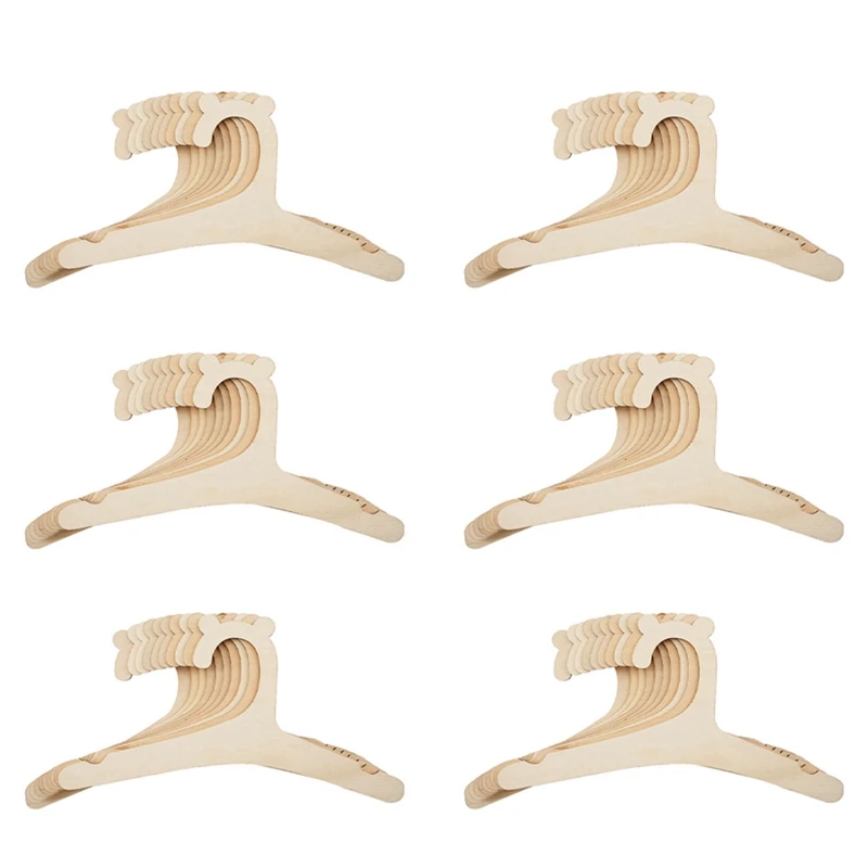 60 Pcs Baby Creative Hanger Rack Baby Wooden Clothes Hanger Home Girls Princess Room Nursery Decor For Kids Present