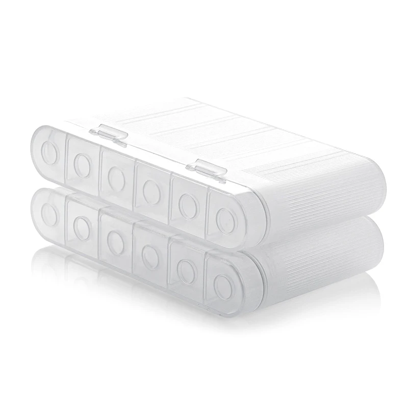 1/2pcs Portable Battery Holder Case For 18650 Batteries 6-section AA AAA Battery Storage Solution Organizer Case Container