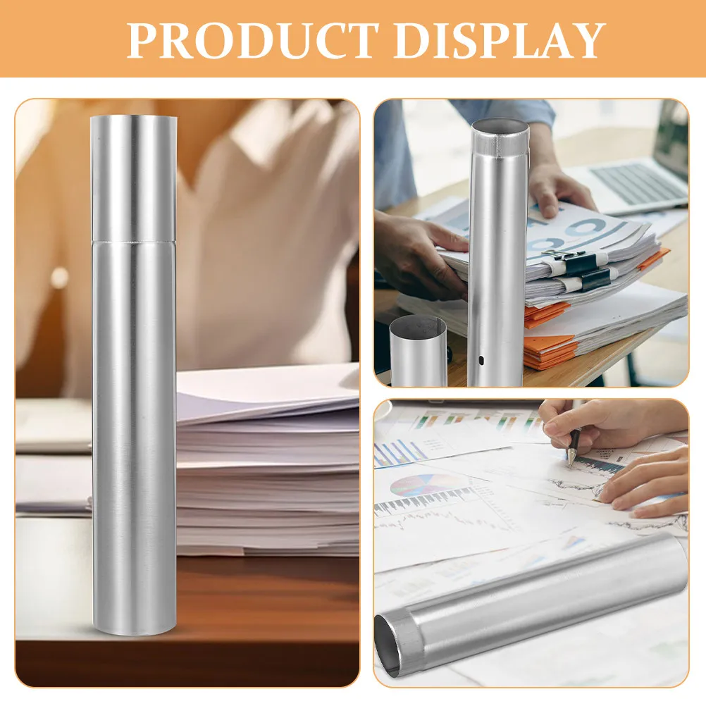 

Stainless Steel File Storage Tube For Birth Certificate Diploma Holder Decorative Certificate Collection Organizer Award