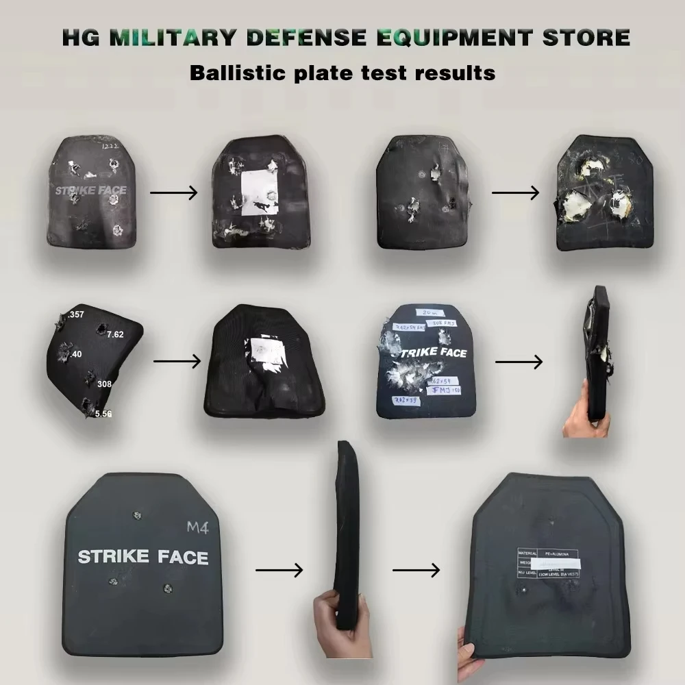 Bulletproof And Stab-Proof Ultra-High Molecular Weight Polyethylene Tactical Vest Chest Plate NIJ IIIA Level PE Shield Insert