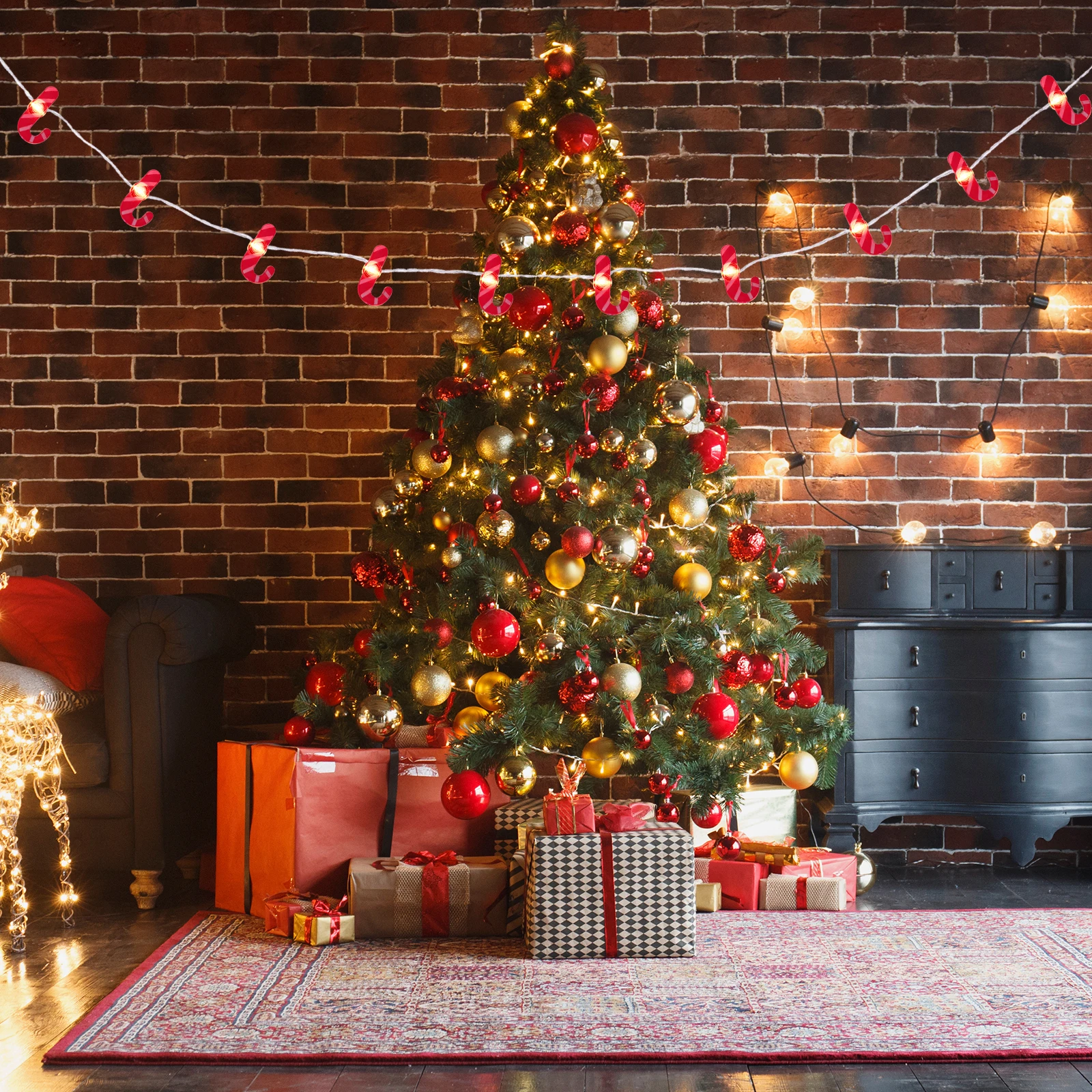 

3Pcs Warm White Copper Wire String Lights 20 LED Christmas Party Decorations for Wall Tree Garden Hanging Light Fixture