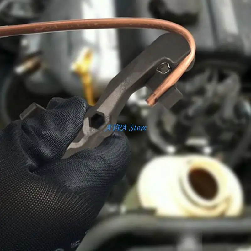 

U13C Reliable Brake Pliers Practical Brake Pipe Bender Convenient Oil Bleeder Pipe Repair Tool Metal for Trucks & Vehicles
