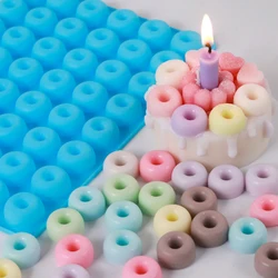 48 Cells Donut Silicone Mold Scented Candle Making Decor Tool DIY Fondant Chocolate Cookie Baking Mould Handmade Craft Supplies