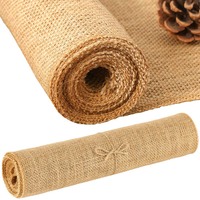 Vintage Burlap Hessian Table Runner Natural Jute Country Wedding Party Decoration Home Textiles Home Table Runners 300cm 1000cm