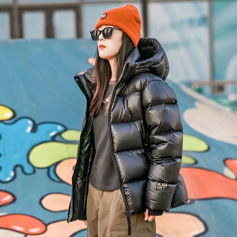 Goose Down Jacket Women High Quality Fluffy Short Hooded Puffer Jacket Men Winter Duck Down Jacket Luxury Designer Down Coats