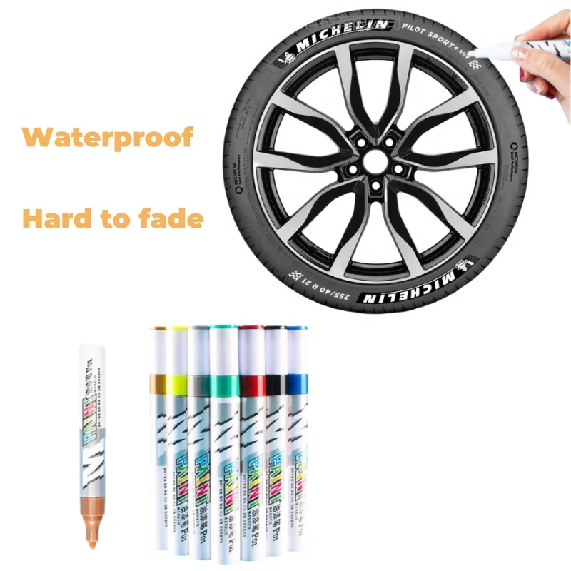 8pcs Motorcycle touch up paint pen Metal Furnitures Leather Bags Retouching Tombstone filler Signing Pens