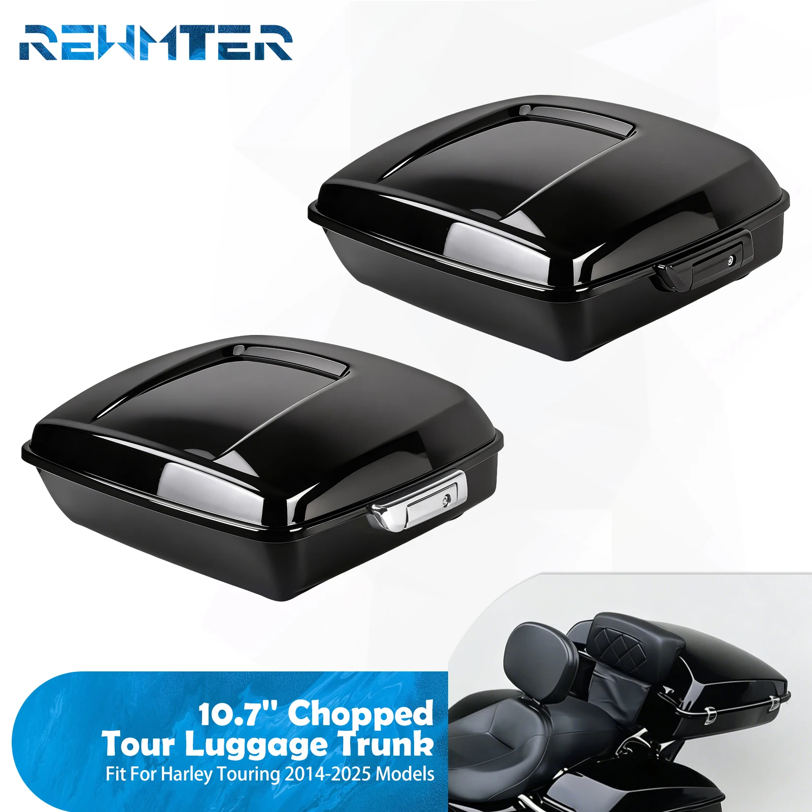 

Мотоциклетный багажник 10,7 дюймов для заднего мотобагажника Harley Touring Road King Street Road Glide Electra Glide Standard 2014-25