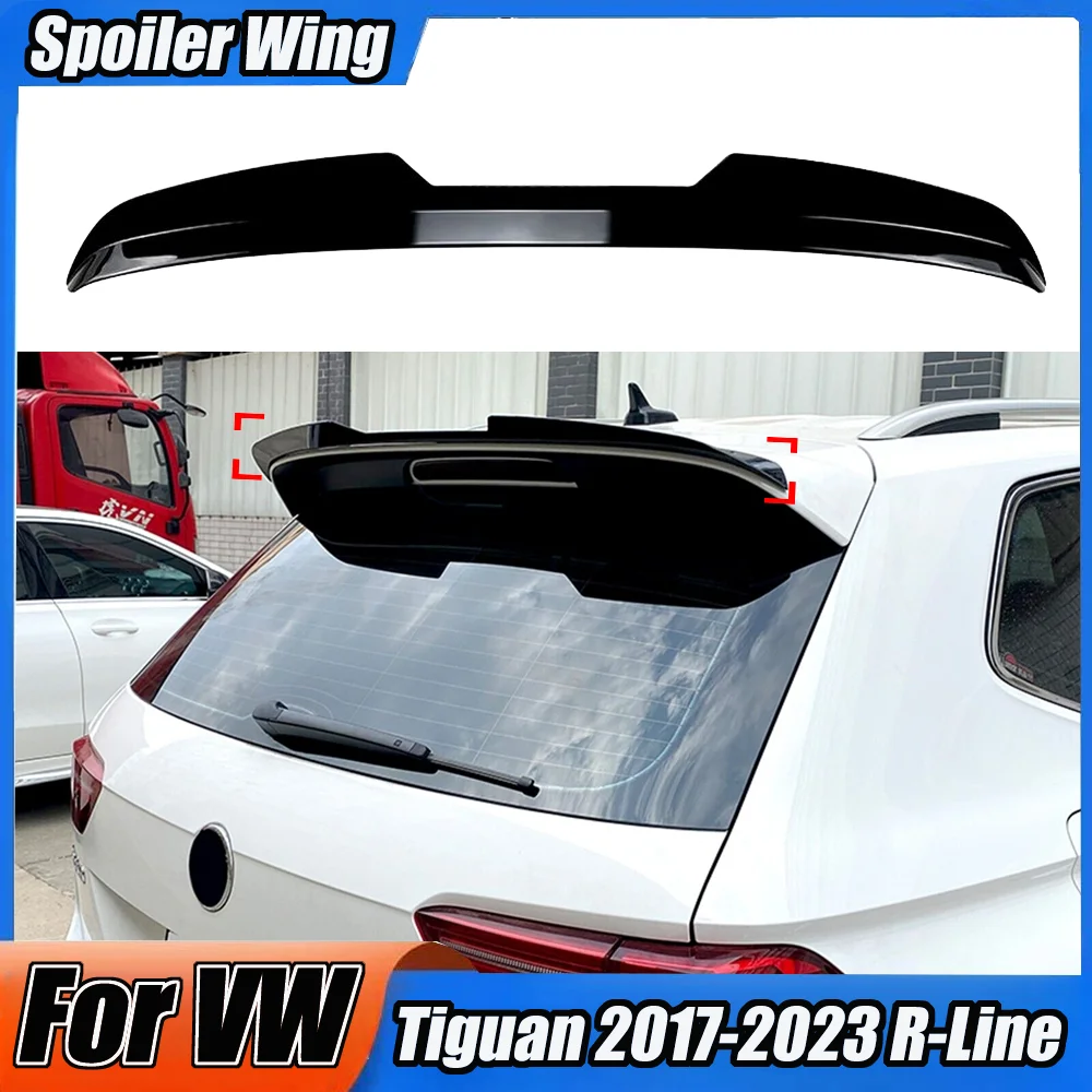 

Car Rear Trunk Roof Spoiler Wing For Volkswagen Tiguan 2017-2023 R-Line Tail Wing Spoiler Plate Splitter Body Trim Kit