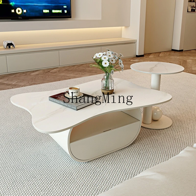 

ZYY rock slab special-shaped coffee table living room home tea table light luxury modern minimalist high sense