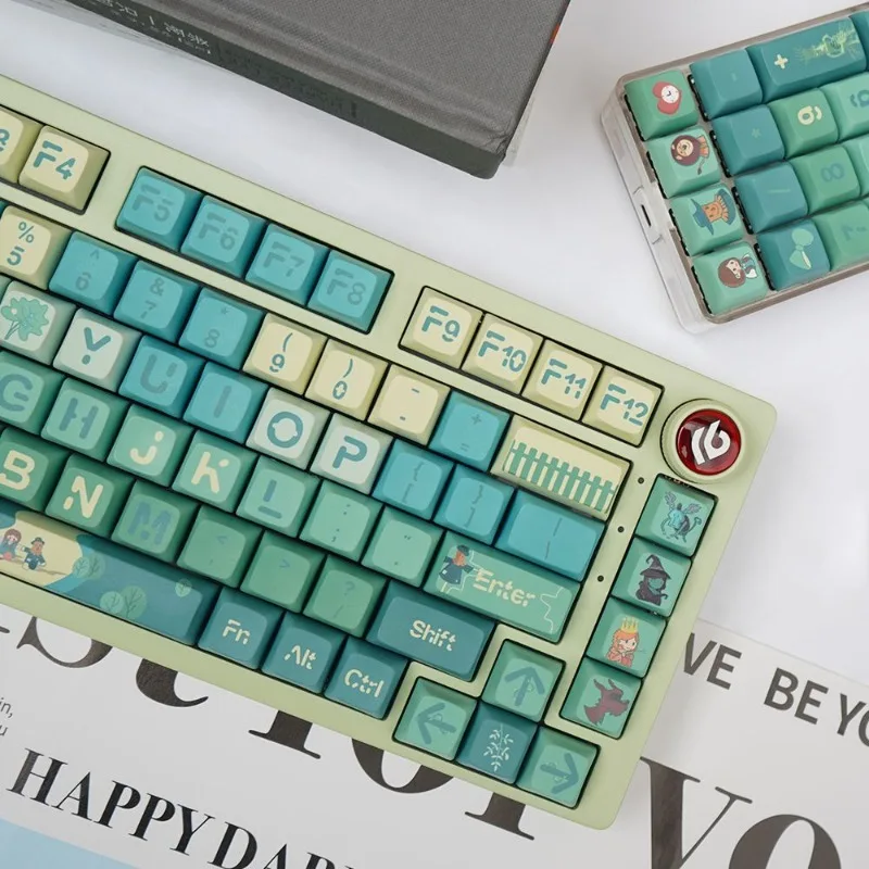 127-key PBT Keycaps XDA Height Wizard of Oz Theme Sublimation Process Is Suitable for Cross-core Mechanical Keyboard