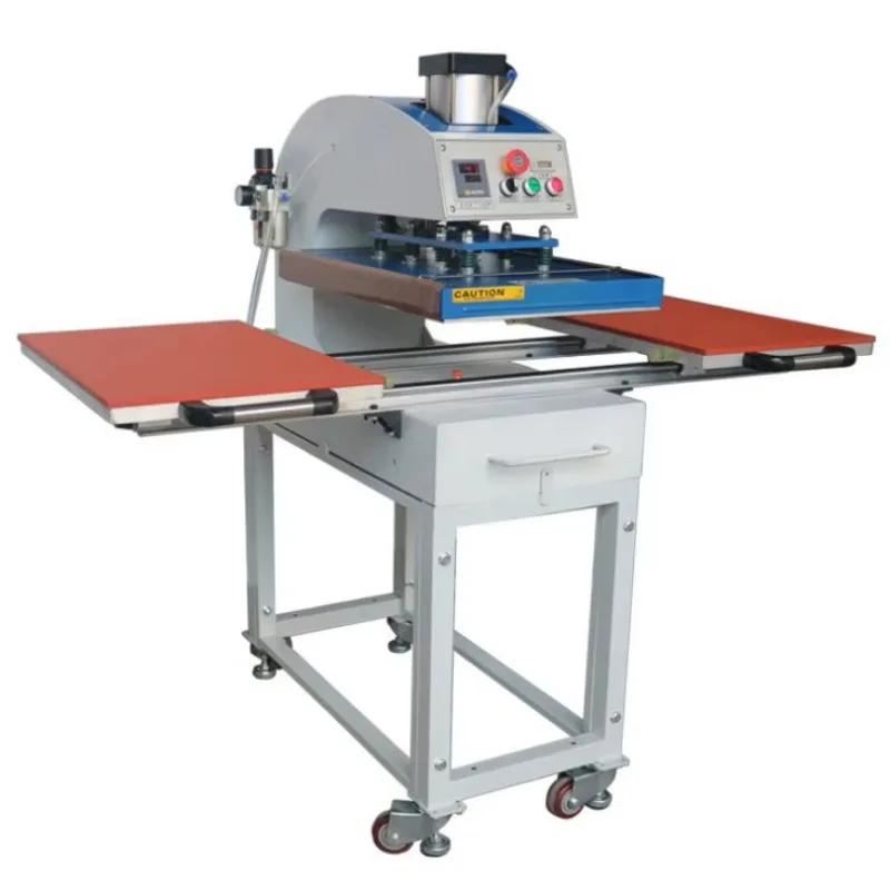 Slide Pneumatic Double Station Table Type Flat Hot Stamping Heat Press Machine Sublimation Heat Transfer Machine Custom Logo