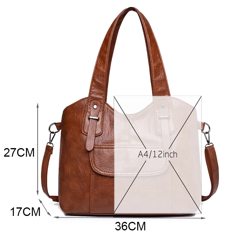 Fashion Leather Handbags For Women 2024 Luxury Handbags Women Bags Designer Large Capacity Tote Bag Shoulder Bags For Women Sac