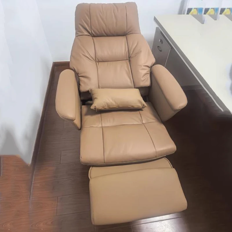 Ergonomic Massage Full Body Office Chair Leather Arm Relaxing Office Chai Backrest Comfortable Silla Oficina Home Furniture