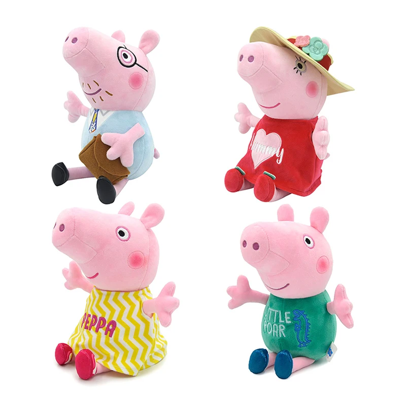 Peppa Pig Plush Doll Stuffed PP Cotton Pig Mom Dad Family Full Series Model Children\'s Toys Anime Figure George Birthday Gifts