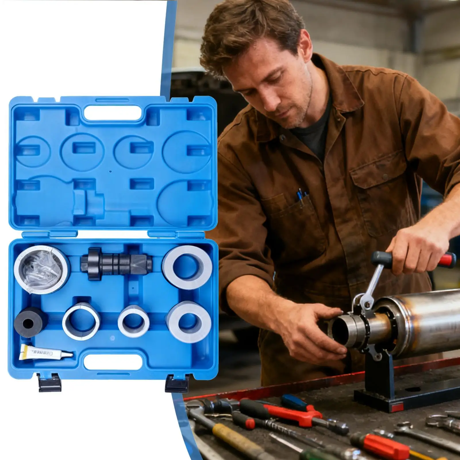 

Инструмент для расширения выхлопных труб, автомобильный набор инструментов, набор расширителей для труб для транспортных средств, грузовиков, система HVAC, ремонт, установка, сантехника