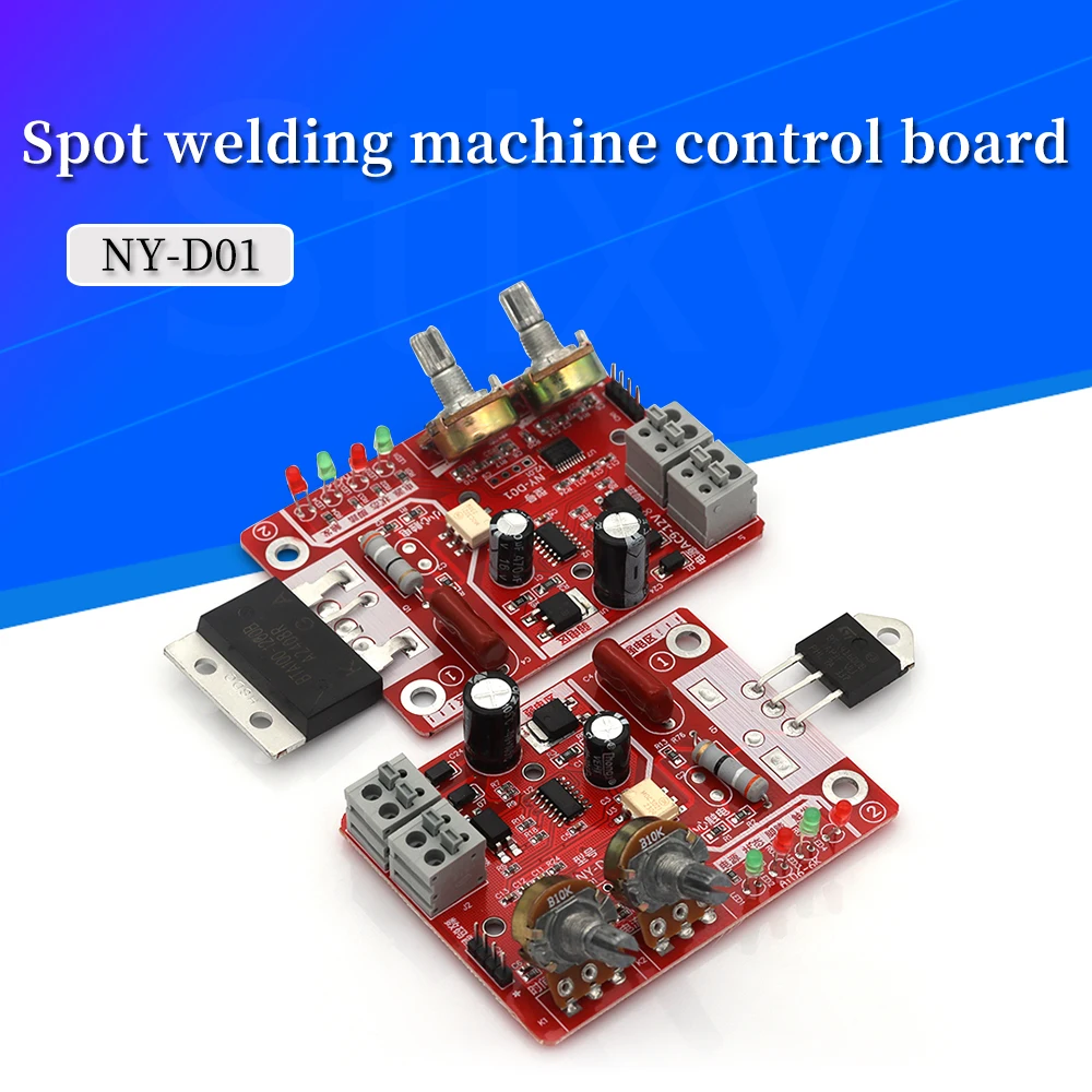 AC9-12V DIY NY-D01 Control Board 40A/100A Spot Welding Machine Control Board Welder Panel Adjust Time Current Digital Display