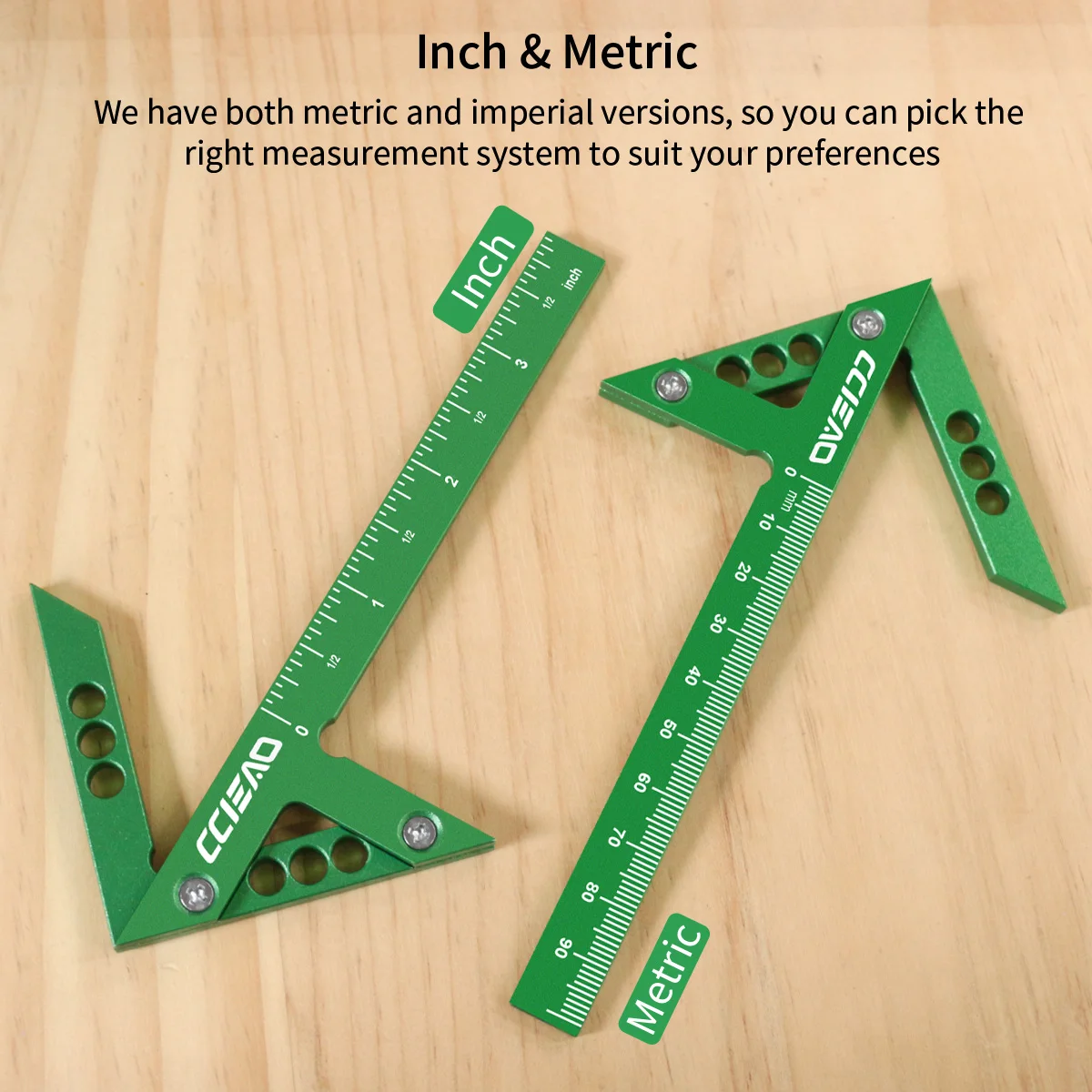 45/90 Degree Aluminum Alloy Center Finder Gauge, Carpenter Center Line Angle Layout Ruler, Woodworking Marking Measuring Tool