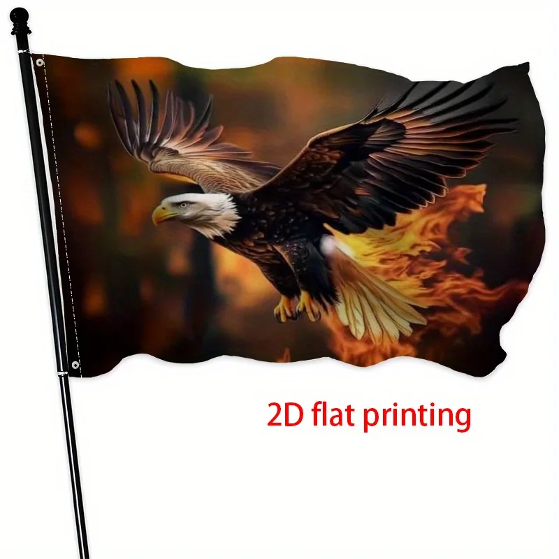 Fiery Eagle Majesty Flag Durable Outdoor House Banner Patriotic Display Porch Sign