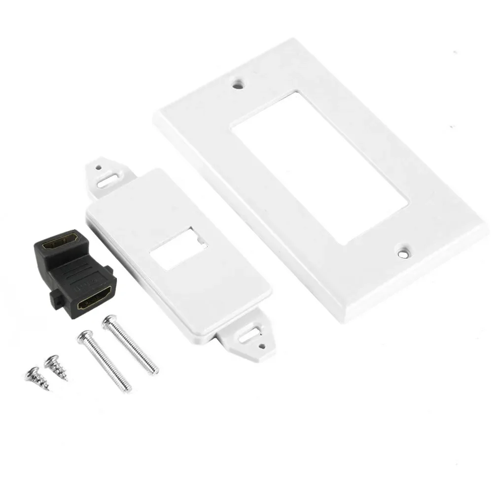 Placa de pared HDMI chapada en oro para sistema de cine en casa, 1 puerto, inserto de puerto de salida único, 4K, 60Hz