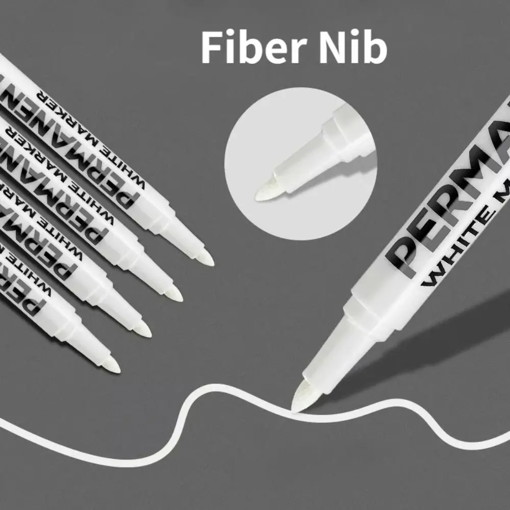 

3/6Pcs Art Writing Waterproof White Paint Pen Oil-Based Acrylic Marker Pen Fine Tip Graffiti Markers DIY Painting