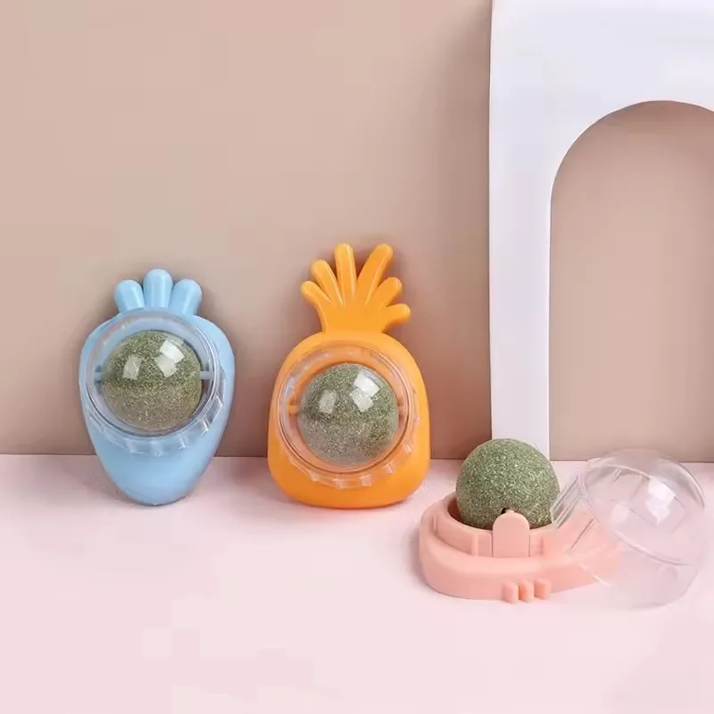 

Catnip Balls Funny Lickable Cat Snack Catnip Balls Kitten Playing Chewing Cleaning Teeth Toy For Small Medium Cats pet supplies