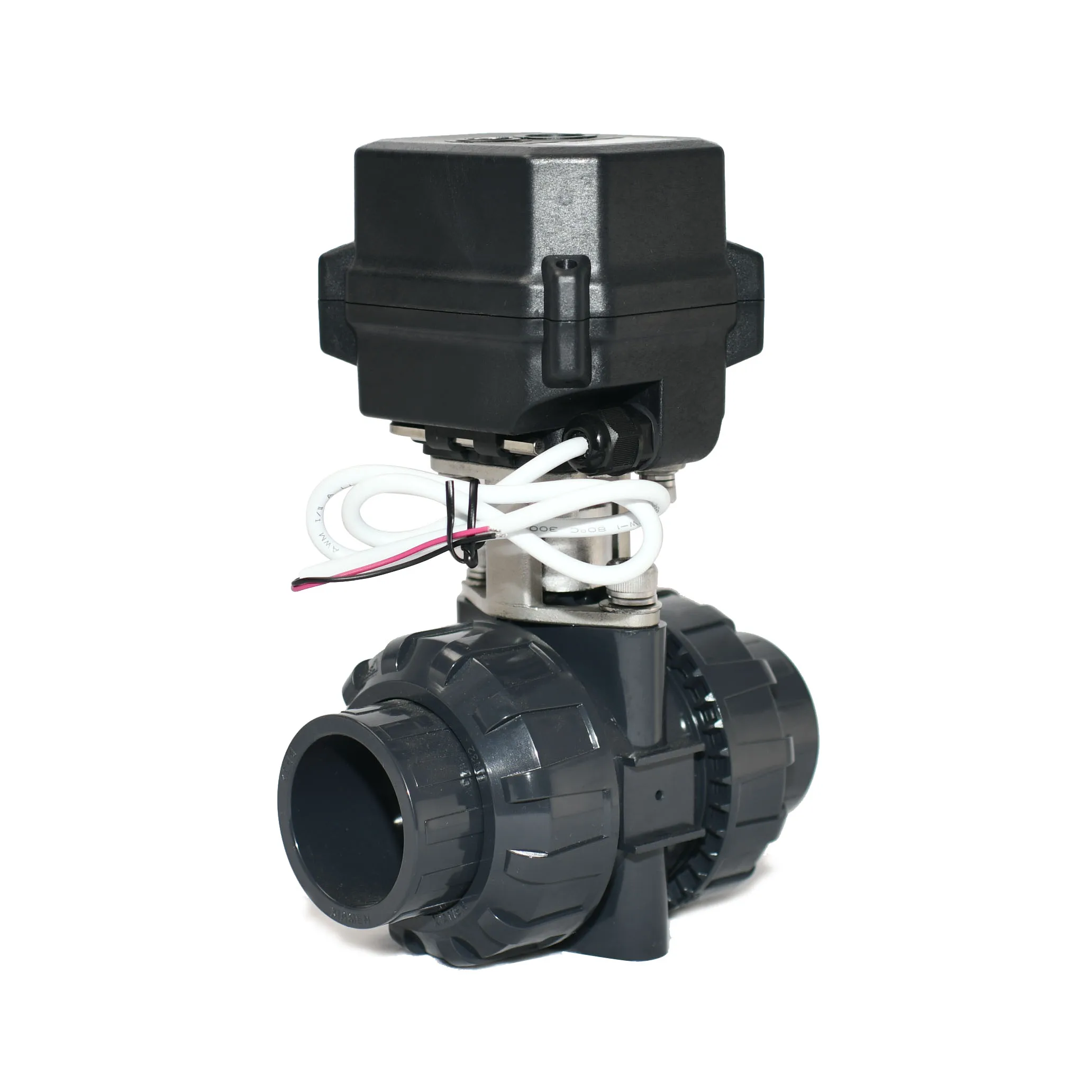 Small Mini Electric UPVC Valve CR202 110V 220V 230V N/O Normally OPEN 2-way Gas Air Motorized Two-second Quick-opening Valve