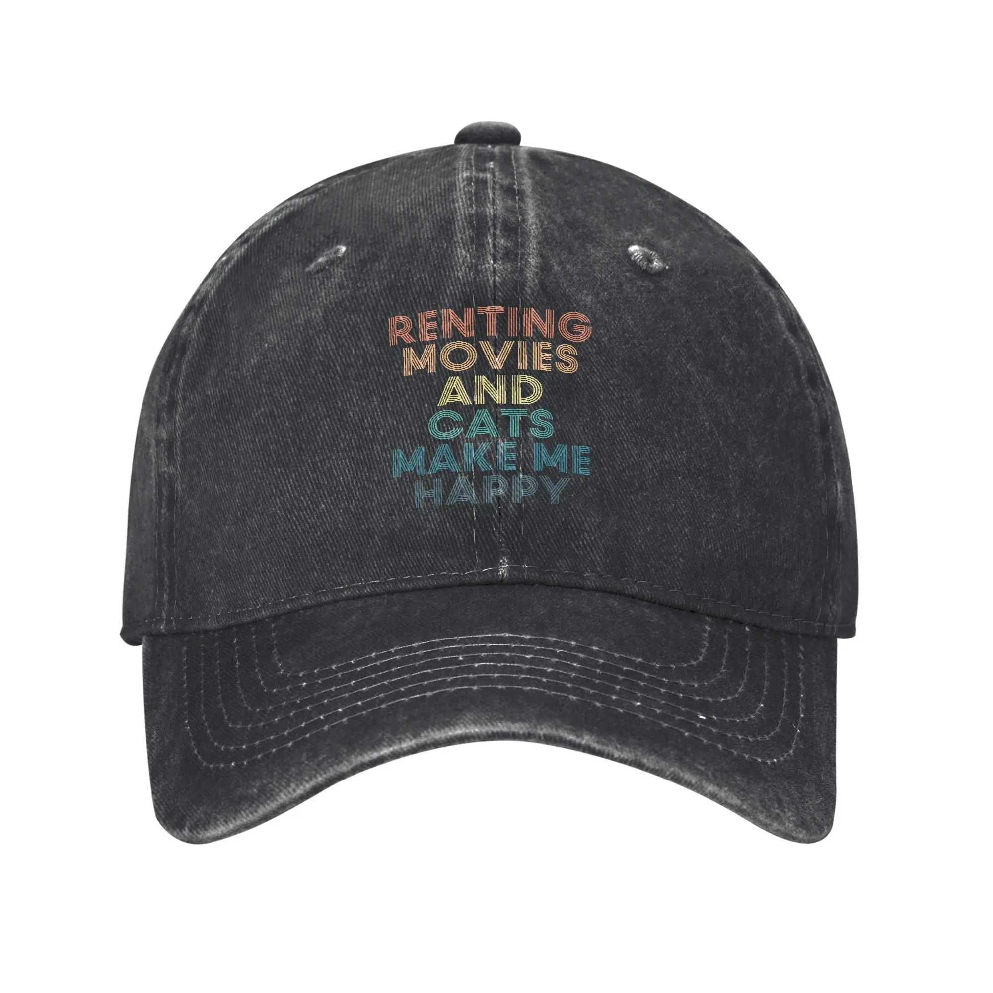 Fashion Renting movies And Cats Make Me Happy baseball cap  Fishing And Camping Men's Caps