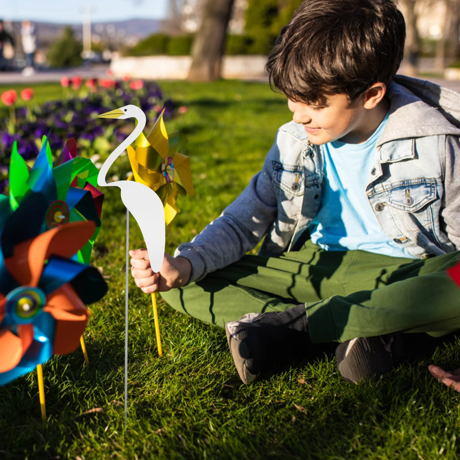 

1 шт., украшение для сада с фламинго, уличное украшение для двора, красочный выбор для газона, декор для двора, вечерние сувениры, вращающееся украшение с фламинго