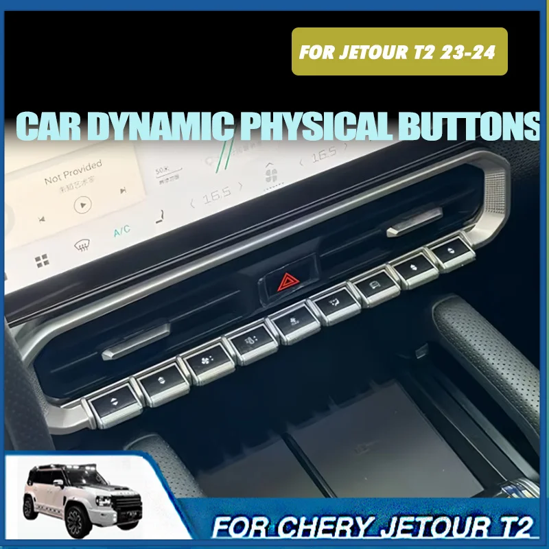 IOSN Central Control Physical Buttons for Jetour Traveler T2 2023-2025 Dynamic Custom Fit Replacement Upgrade Exterior Accessori
