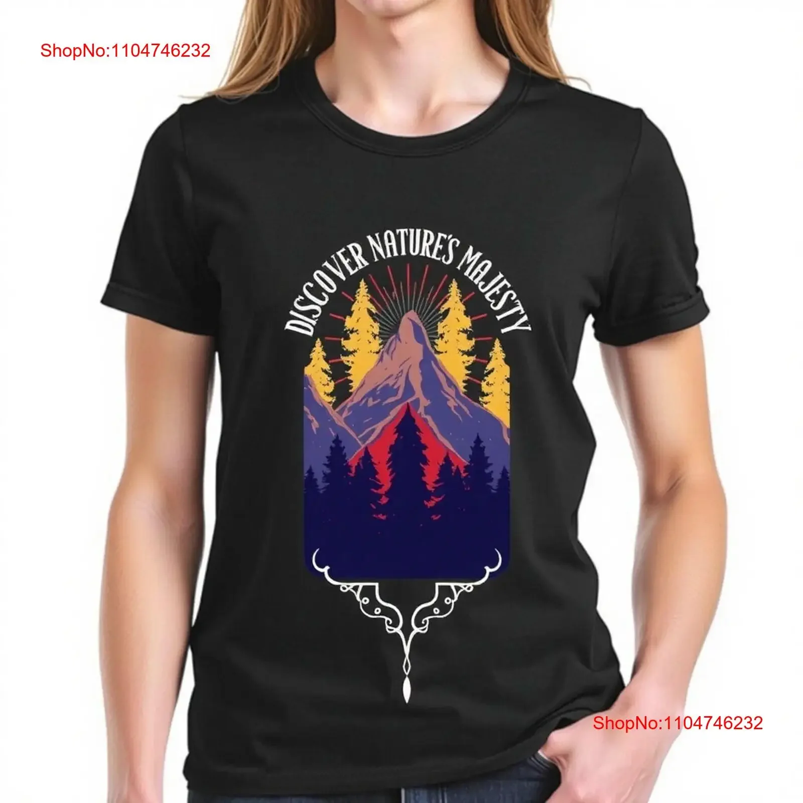 Découvrez la majesté de la Nature t-shirt pour les amoureux style Design coton vintage lavé étiré confortable élégant doux
