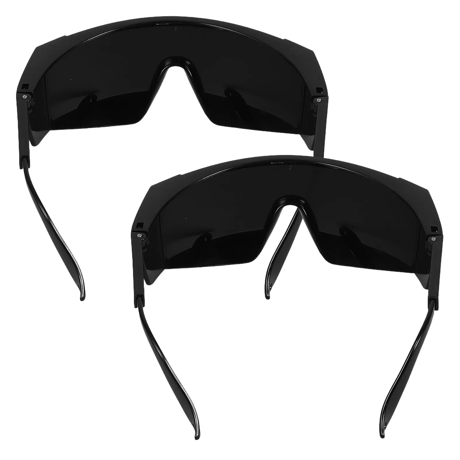 

2Pcs Solar Viewing Glasses Black Frame Plastic Protective Eyewear Comfortable Fit Safe for Total Partial Eclipse