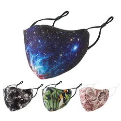 1PC Washable Cycling Face Mask Bicycle Mask Breathable Printed Space Cotton Reusable Sport Protection Mask