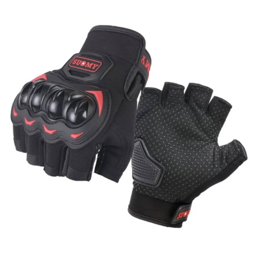 قفازات ركوب الدراجات النارية قابلة للتنفس للرجال - معدات واقية لركوب الدراجات النارية الصيفية بنصف أصابع صيفية مقاومة للصدمات #1