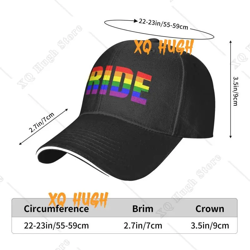 Boné de beisebol personalizado para homens e mulheres, orgulho gay, chapéu ajustável do arco-íris Lgbt Dad, exterior, outono