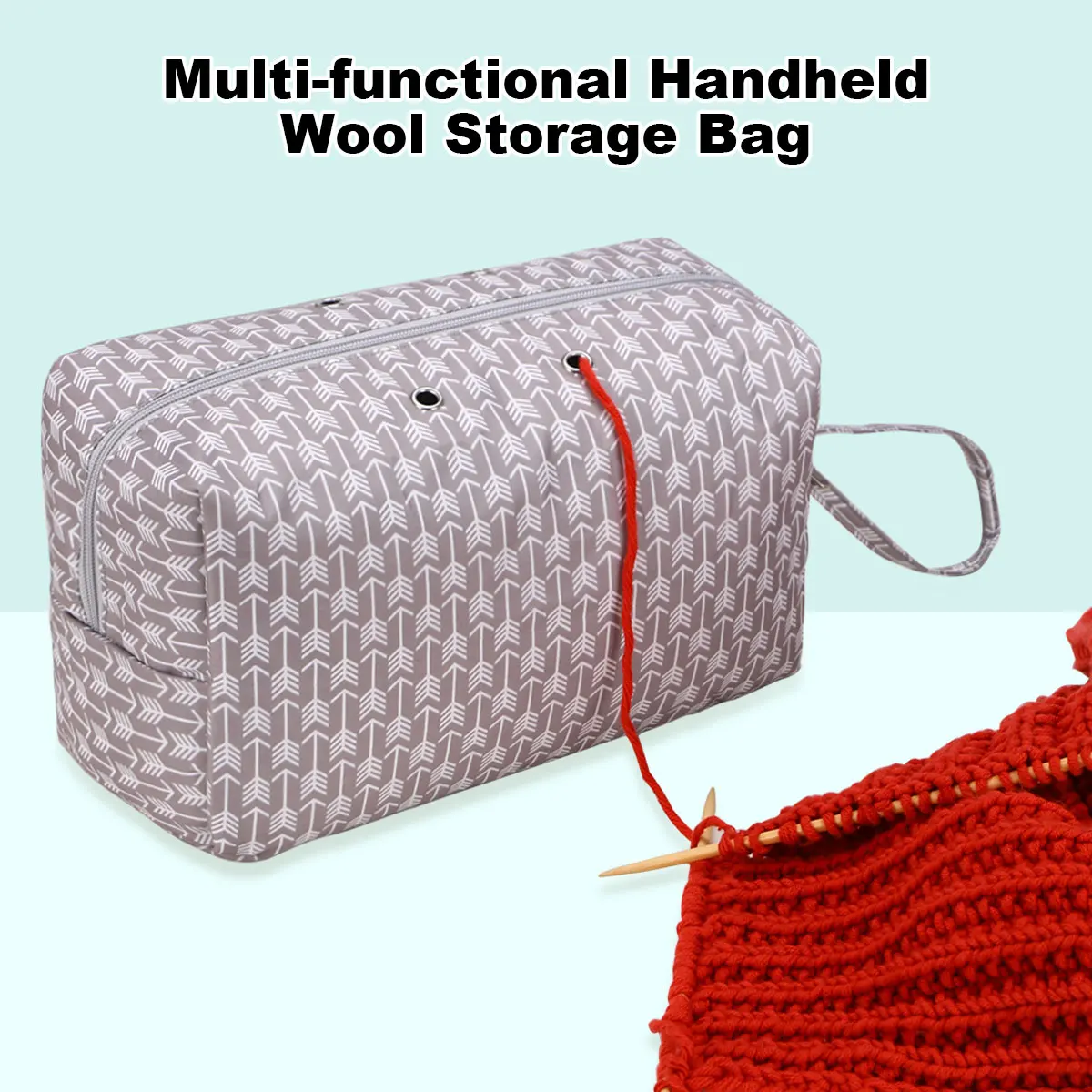 

Portable Yarn Storage Bag Sewing Organizer Crochet Yarn Handbag Organizer Crochet Hooks Bag Sewing Accessories Weave Tools