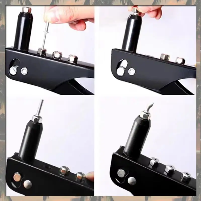 A70U Nuova rivettatrice per impieghi gravosi 120 pezzi Rivetti ciechi Utensili manuali Kit di assortimento Strumento per dadi per rivetti Giallo