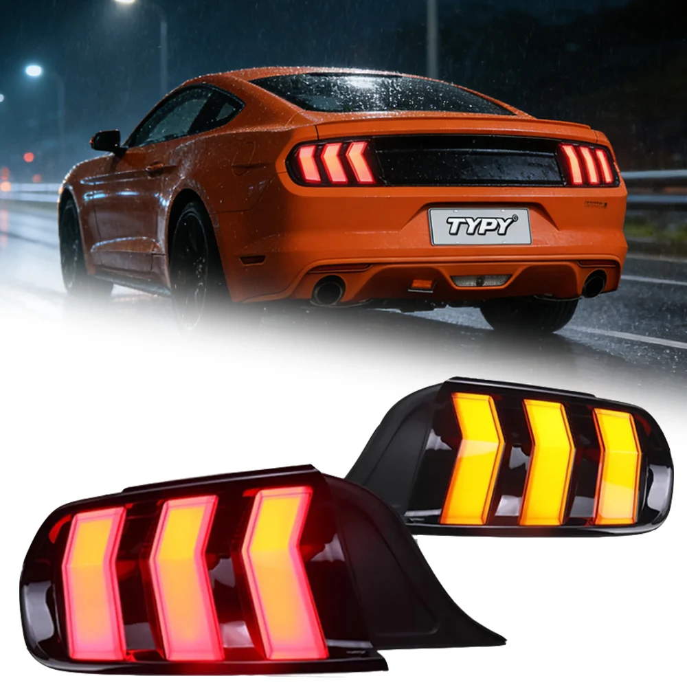 

Автомобильные фонари для Ford Mustang, задние фонари 2015-2021, задний фонарь, динамический DRL с функцией запуска, указатель поворота, автоаксессуары