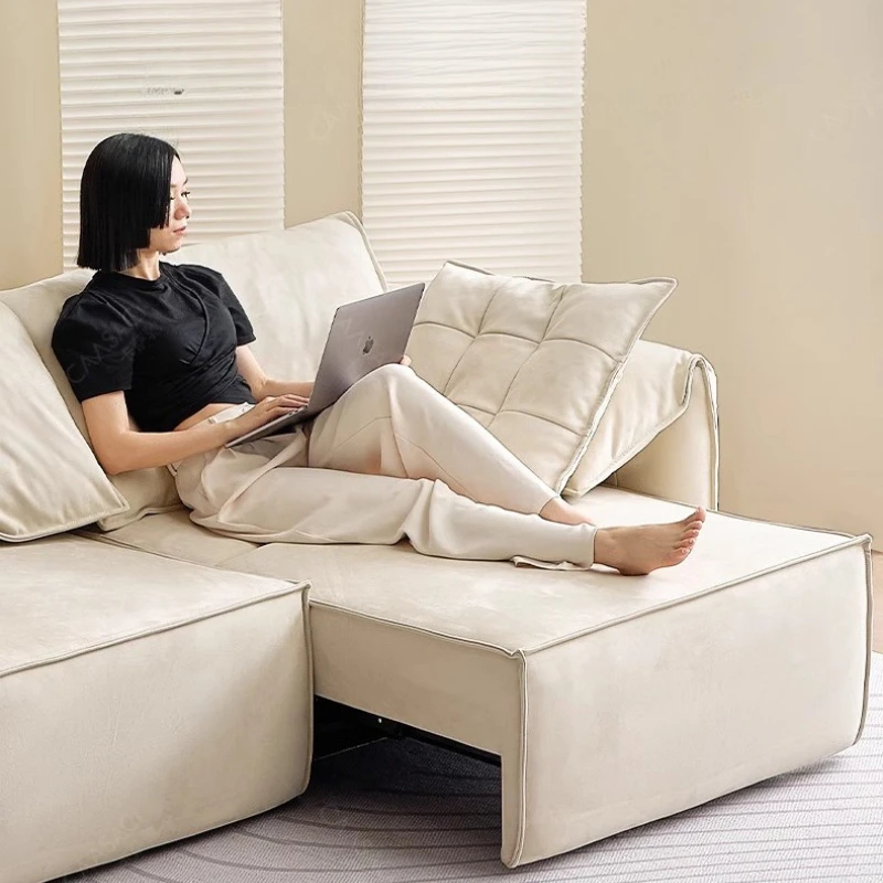 أريكة كهربائية فاخرة حديثة باللون البيج بتصميم Loveseat صالات كبيرة الحجم كرسي كرسي النائم مصمم أثاث Woonkamerbanken